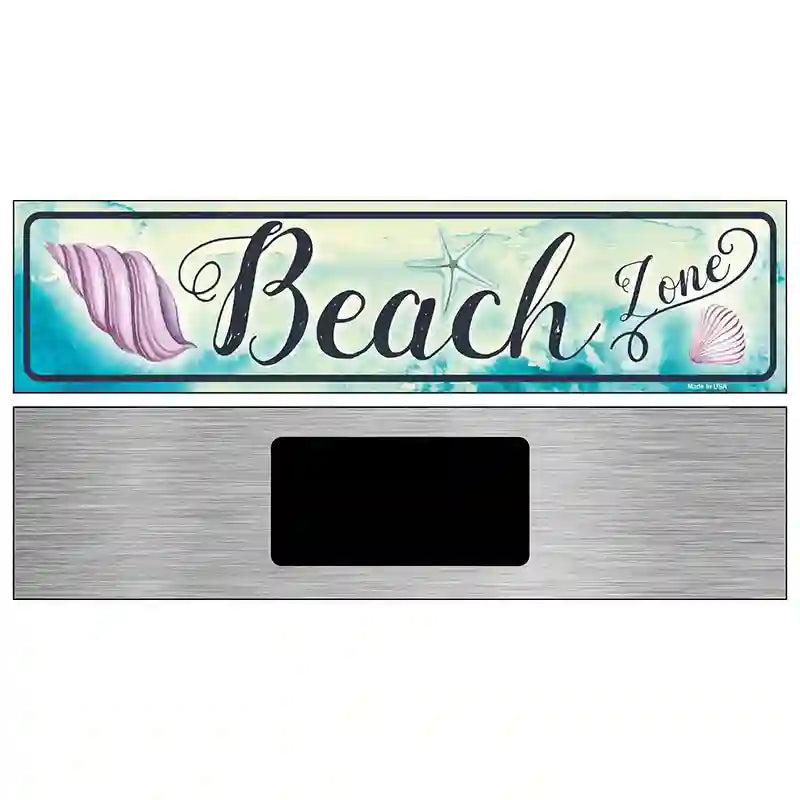 Beach Zone Novelty Metal Street Sign 6" x 1.5" (KM)