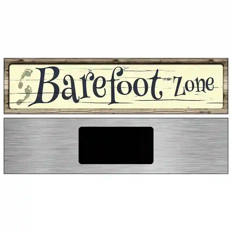 Barefoot Zone Novelty Metal Street Sign 6" x 1.5" (KM)