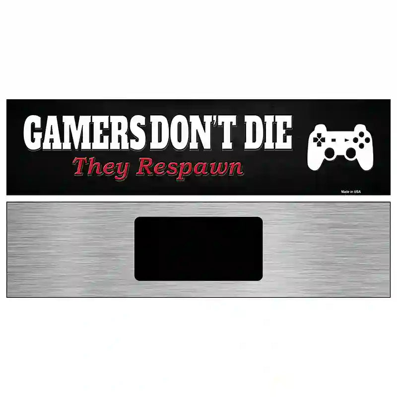 Playstation Gamers Dont Die Novelty Metal Street Sign 6" x 1.5" (KM)