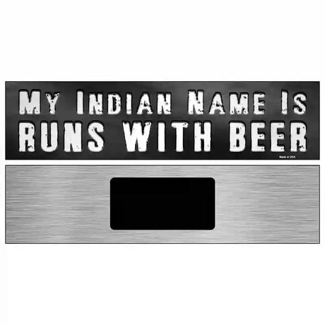 My Indian Name Novelty Metal Street Sign 6" x 1.5" (KM)