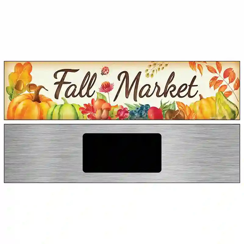 Fall Market Novelty Metal Street Sign 6" x 1.5" (KM)