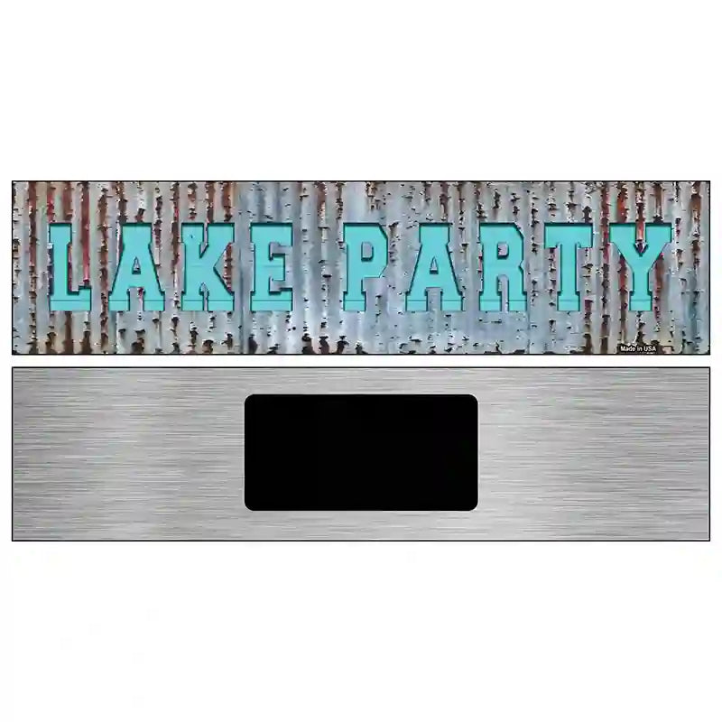 Lake Party Novelty Metal Street Sign 6" x 1.5" (KM)