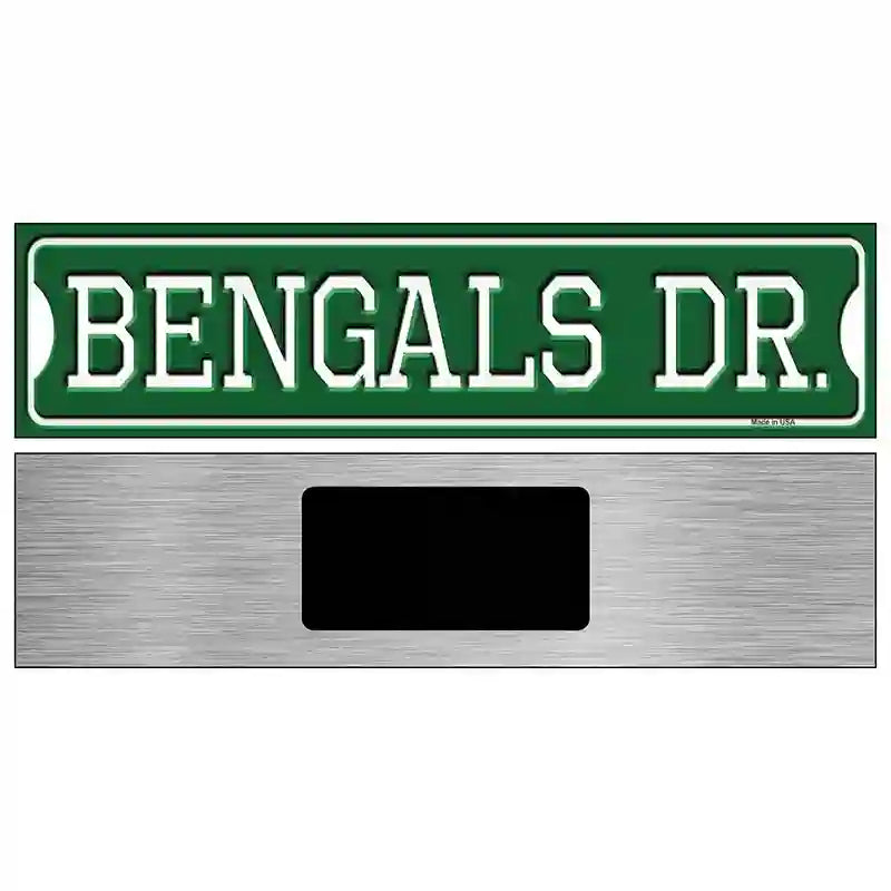 Bengals Dr Novelty Metal Street Sign 6" x 1.5" (KM)