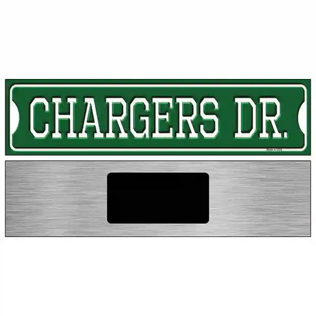 Chargers Dr Novelty Metal Street Sign 6" x 1.5" (KM)