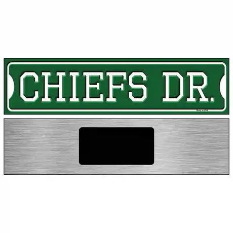 Chiefs Dr Novelty Metal Street Sign 6" x 1.5" (KM)