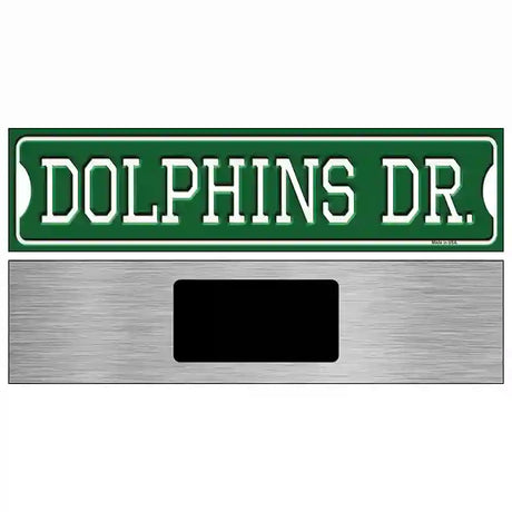 Dolphins Dr Novelty Metal Street Sign 6" x 1.5" (KM)