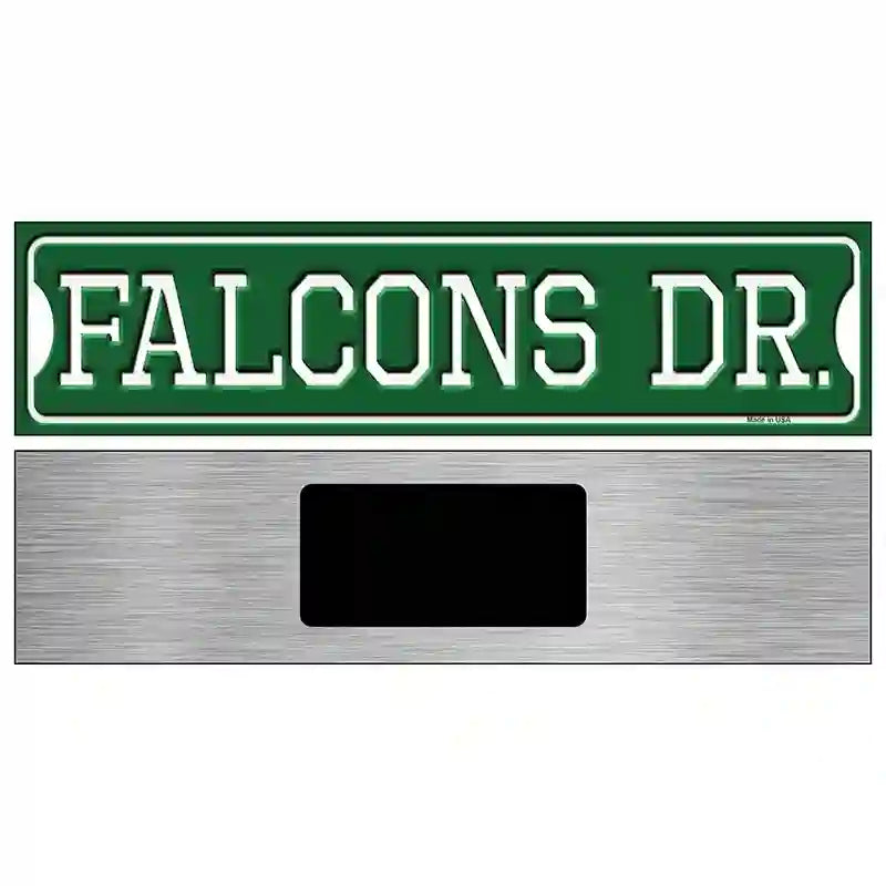 Falcons Dr Novelty Metal Street Sign 6" x 1.5" (KM)