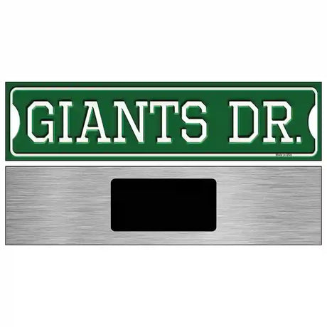 Giants Dr Novelty Metal Street Sign 6" x 1.5" (KM)