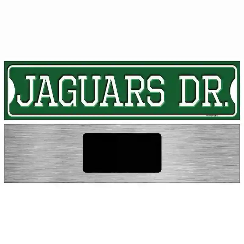 Jaguars Dr Novelty Metal Street Sign 6" x 1.5" (KM)