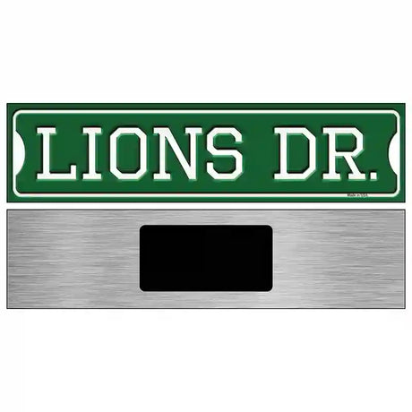 Lions Dr Novelty Metal Street Sign 6" x 1.5" (KM)