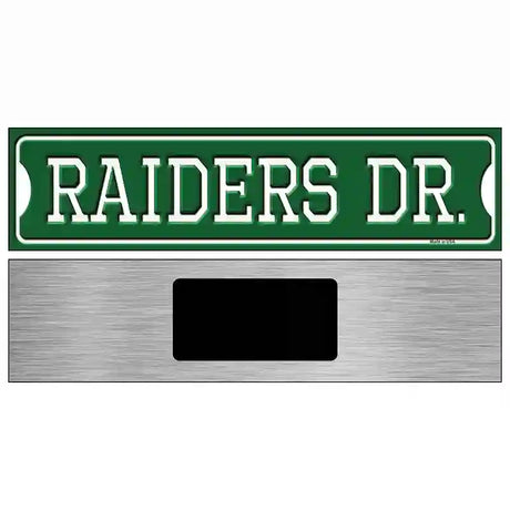 Raiders Dr Novelty Metal Street Sign 6" x 1.5" (KM)