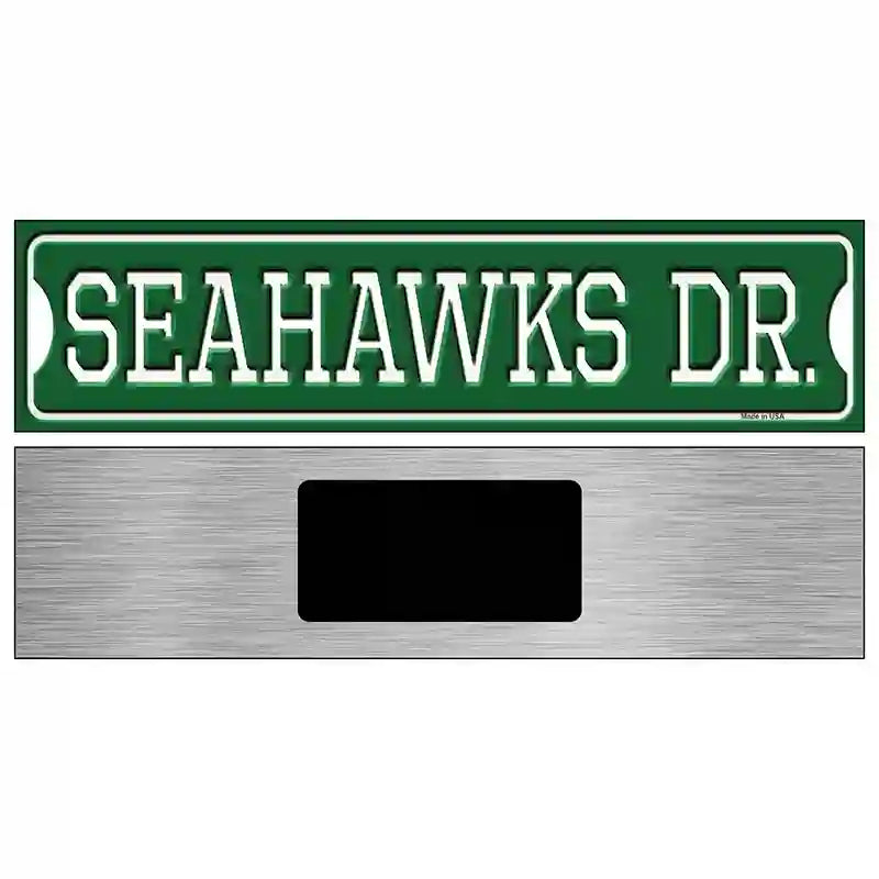 Seahawks Dr Novelty Metal Street Sign 6" x 1.5" (KM)