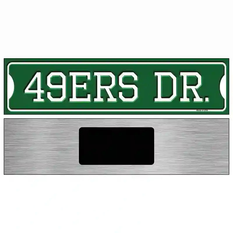 49ers Dr Novelty Metal Street Sign 6" x 1.5" (KM)