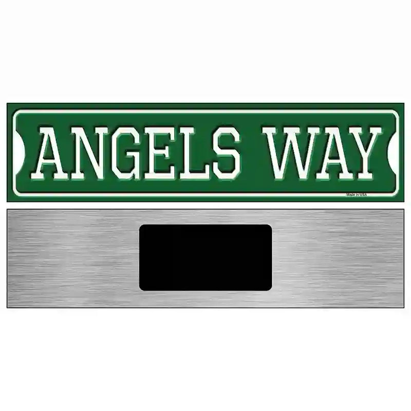 Angels Way Novelty Metal Street Sign 6" x 1.5" (KM)