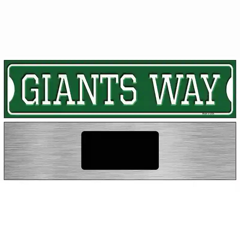 Giants Way Novelty Metal Street Sign 6" x 1.5" (KM)