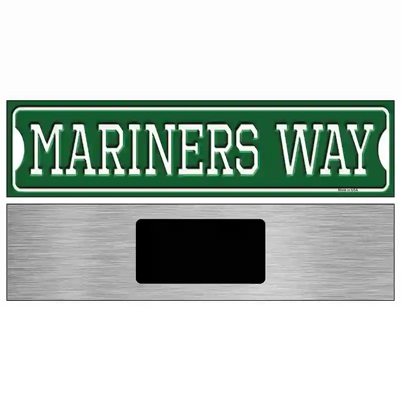 Mariners Way Novelty Metal Street Sign 6" x 1.5" (KM)