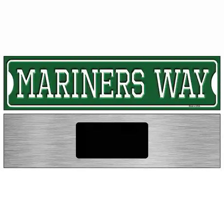 Mariners Way Novelty Metal Street Sign 6" x 1.5" (KM)