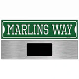 Marlins Way Novelty Metal Street Sign 6" x 1.5" (KM)