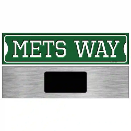 Mets Way Novelty Metal Street Sign 6" x 1.5" (KM)