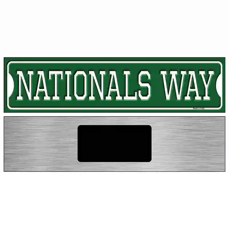 Nationals Way Novelty Metal Street Sign 6" x 1.5" (KM)