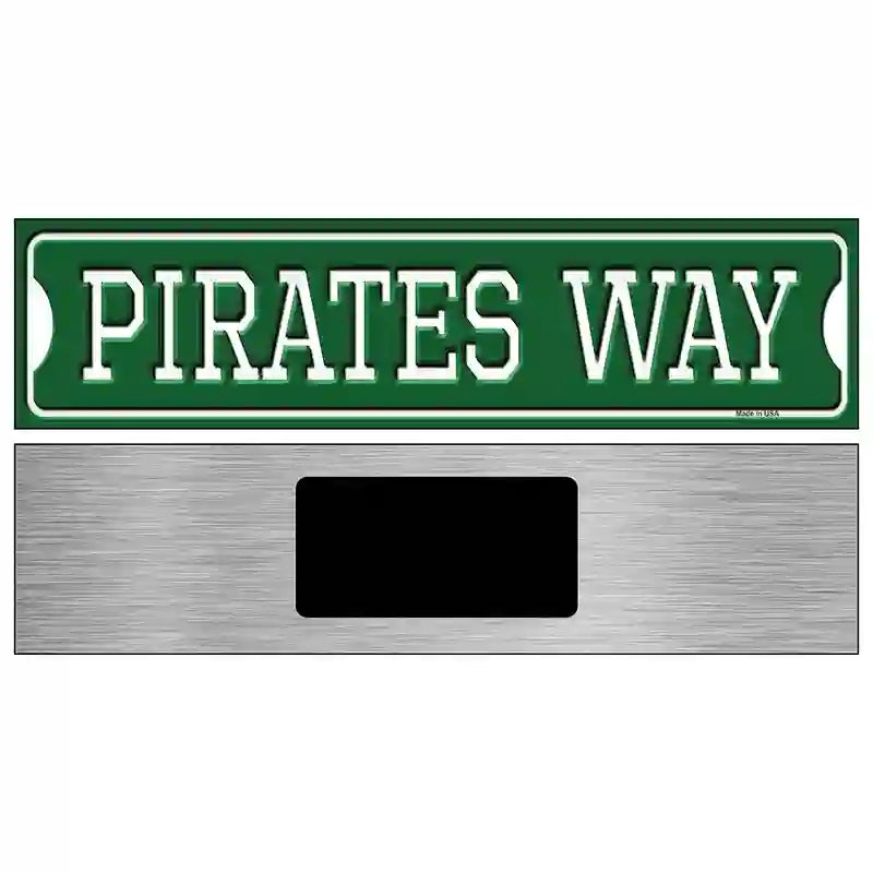 Pirates Way Green Novelty Metal Street Sign 6" x 1.5" (KM)