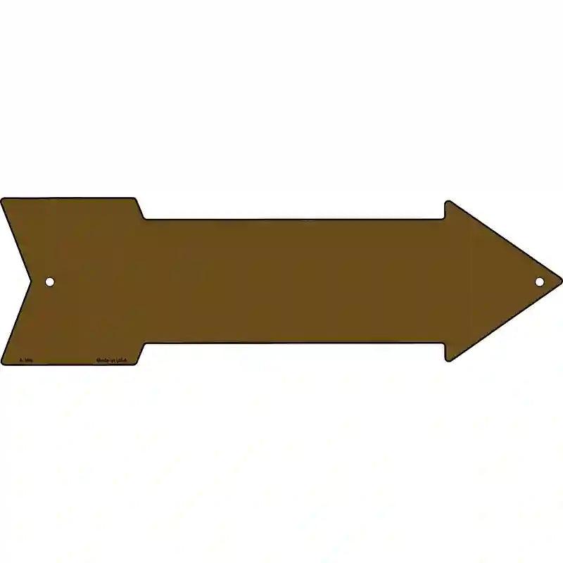 Brown Novelty Metal Arrow Sign 23" x 7" (LA)