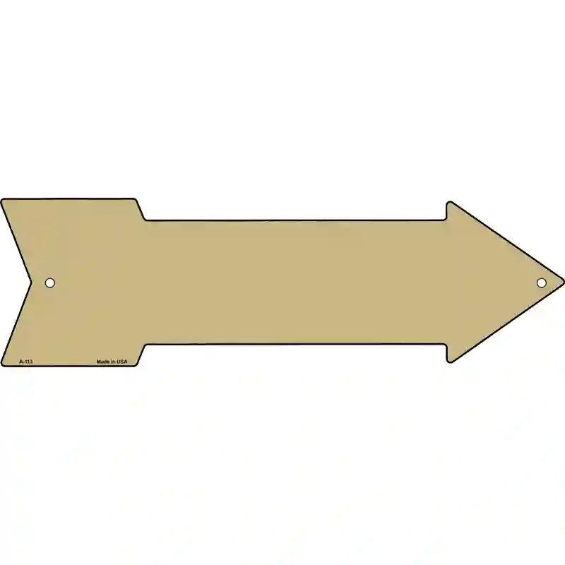 Gold Novelty Metal Arrow Sign 23" x 7" (LA)