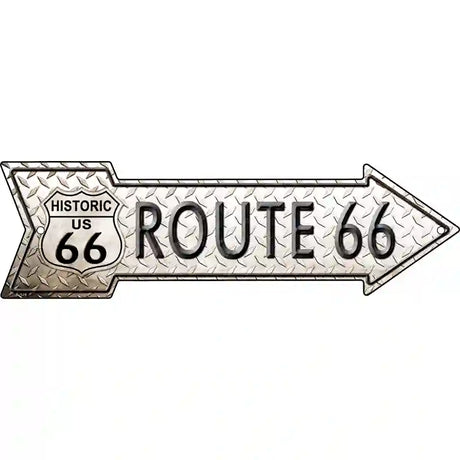 Diamond Route 66 Novelty Metal Arrow Sign 23" x 7" (LA)