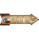 Route 66 Texas Flag Novelty Metal Arrow Sign 23" x 7" (LA)