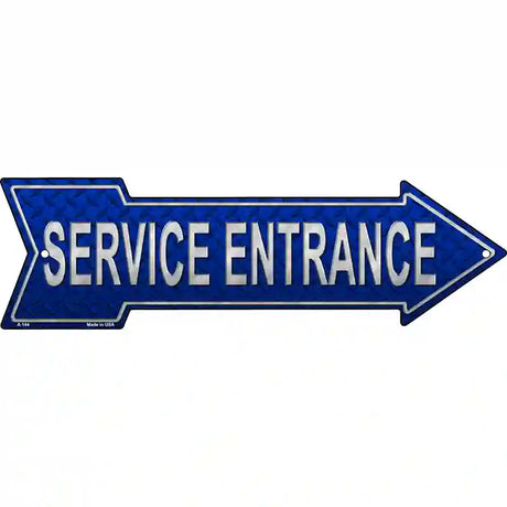 Service Entrance Novelty Metal Arrow Sign 23" x 7" (LA)