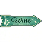 Wine Novelty Metal Arrow Sign 23" x 7" (LA)