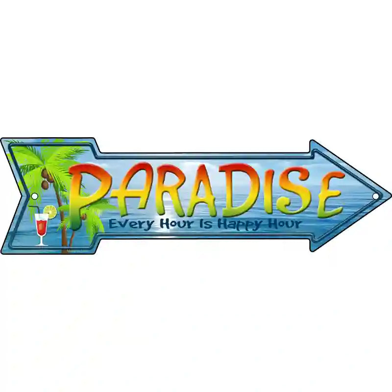 Paradise Novelty Metal Arrow Sign 23" x 7" (LA)