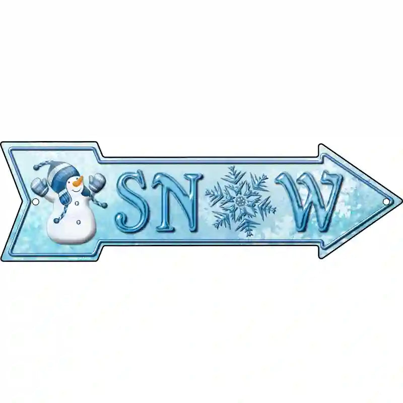 Snow Novelty Metal Arrow Sign 23" x 7" (LA)