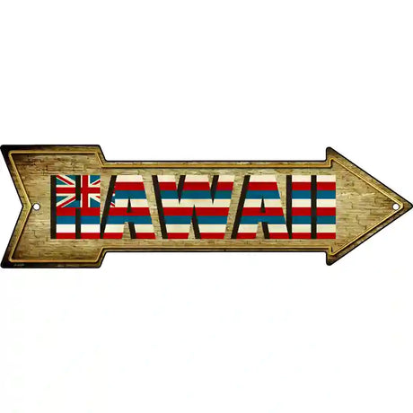 Hawaii Novelty Metal Arrow Sign 23" x 7" (LA)