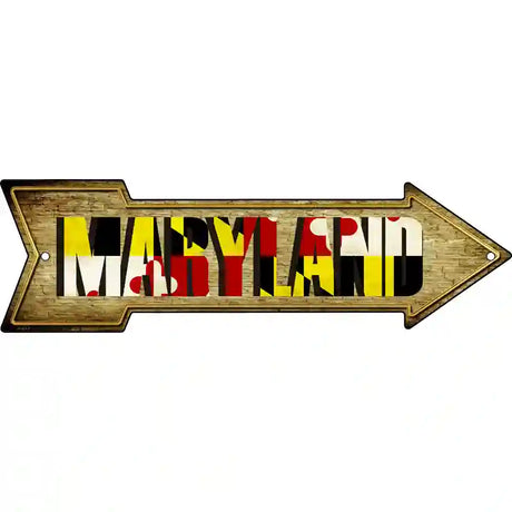 Maryland Novelty Metal Arrow Sign 23" x 7" (LA)