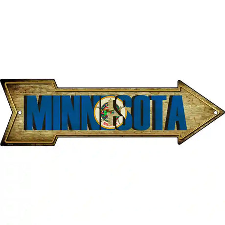 Minnesota Novelty Metal Arrow Sign 23" x 7" (LA)