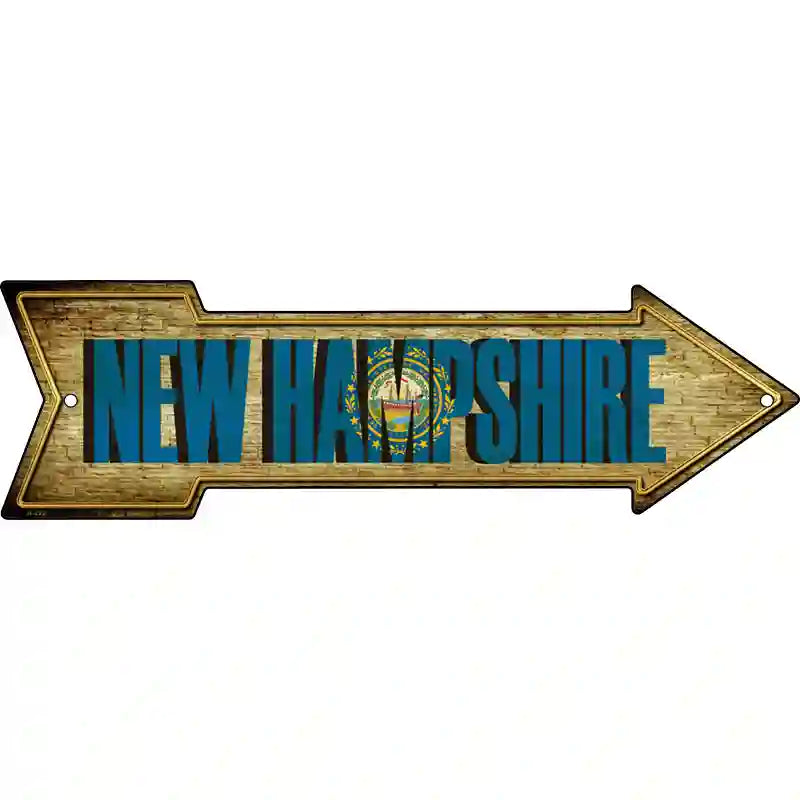 New Hampshire Novelty Metal Arrow Sign 23" x 7" (LA)