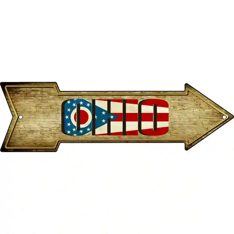 Ohio Novelty Metal Arrow Sign 23" x 7" (LA)