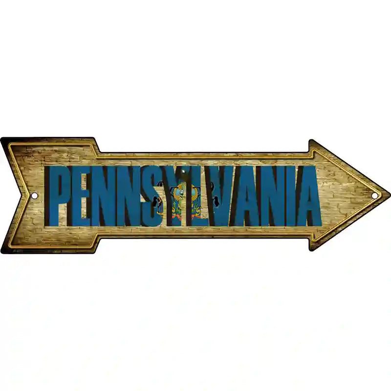 Pennsylvania Novelty Metal Arrow Sign 23" x 7" (LA)