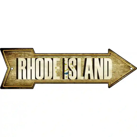 Rhode Island Novelty Metal Arrow Sign 23" x 7" (LA)