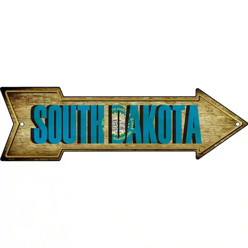 South Dakota Novelty Metal Arrow Sign 23" x 7" (LA)