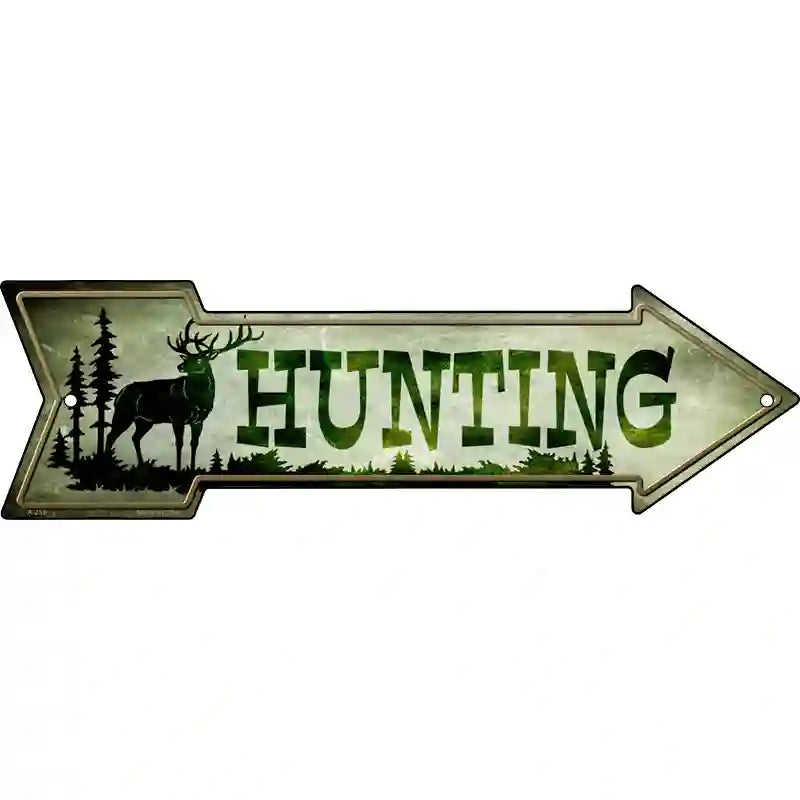 Hunting Novelty Metal Arrow Sign 23" x 7" (LA)