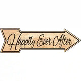 Happily Ever After Novelty Metal Arrow Sign 23" x 7" (LA)