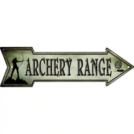 Archery Range Novelty Metal Arrow Sign 23" x 7" (LA)