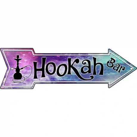 Hookah Bar Novelty Metal Arrow Sign 23" x 7" (LA)