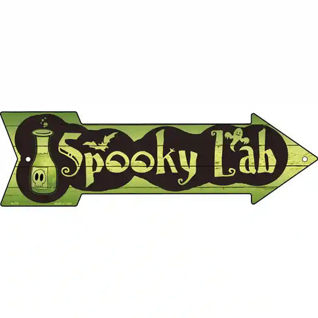 Spooky Lab Novelty Metal Arrow Sign 23" x 7" (LA)