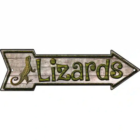 Lizards Novelty Metal Arrow Sign 23" x 7" (LA)