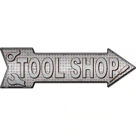 Tool Shop Novelty Metal Arrow Sign 23" x 7" (LA)