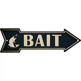 Bait Novelty Metal Arrow Sign 23" x 7" (LA)