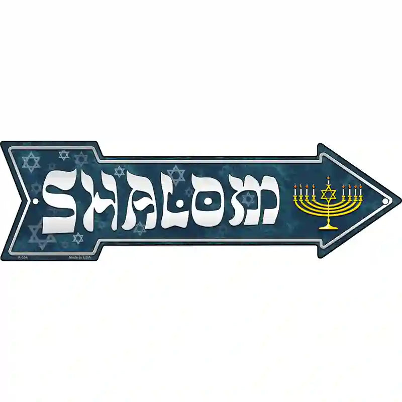 Shalom Novelty Metal Arrow Sign 23" x 7" (LA)